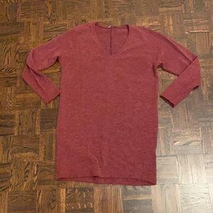 New Wine red relaxed dress